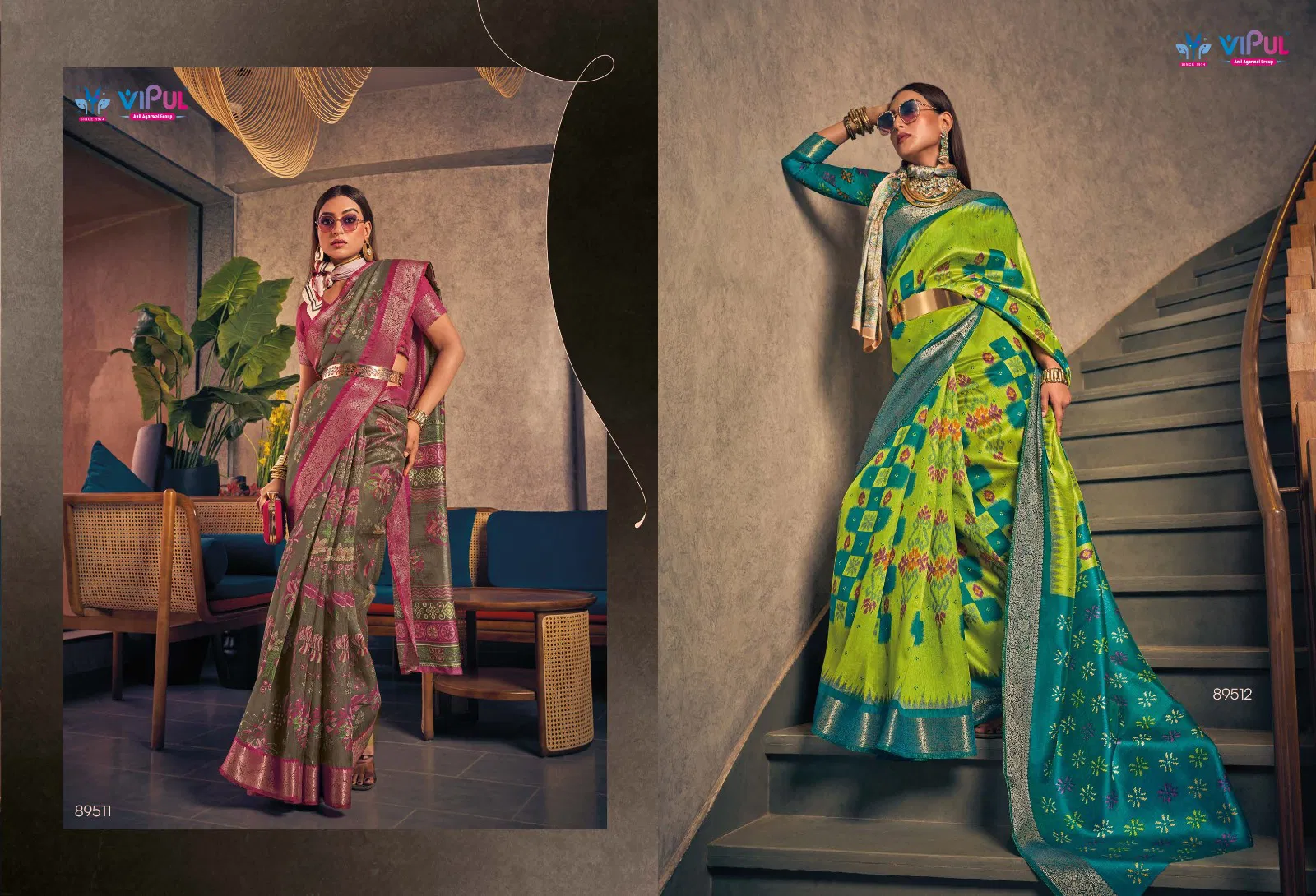 Venus Silk By Vipul Two Tone Silk Woven Border Saree Wholesalers In Delhi